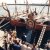1992 год. Молебен перед отходом в Атлантический океан лодий 'Вера',  'Надежда', 'Любовь'