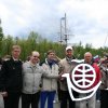 Слево Дмитриев А.В. капитан поморской лодьи 